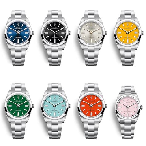 rolex watch dial colors|rolex color chart.